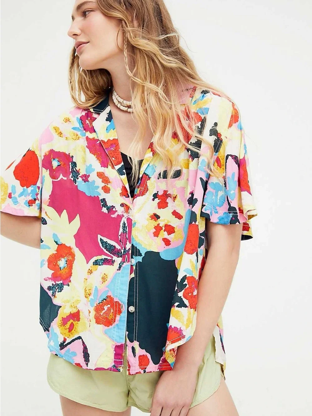 We The Free Multicolor Floral Button-Down Shirt - Picture 1 of 8